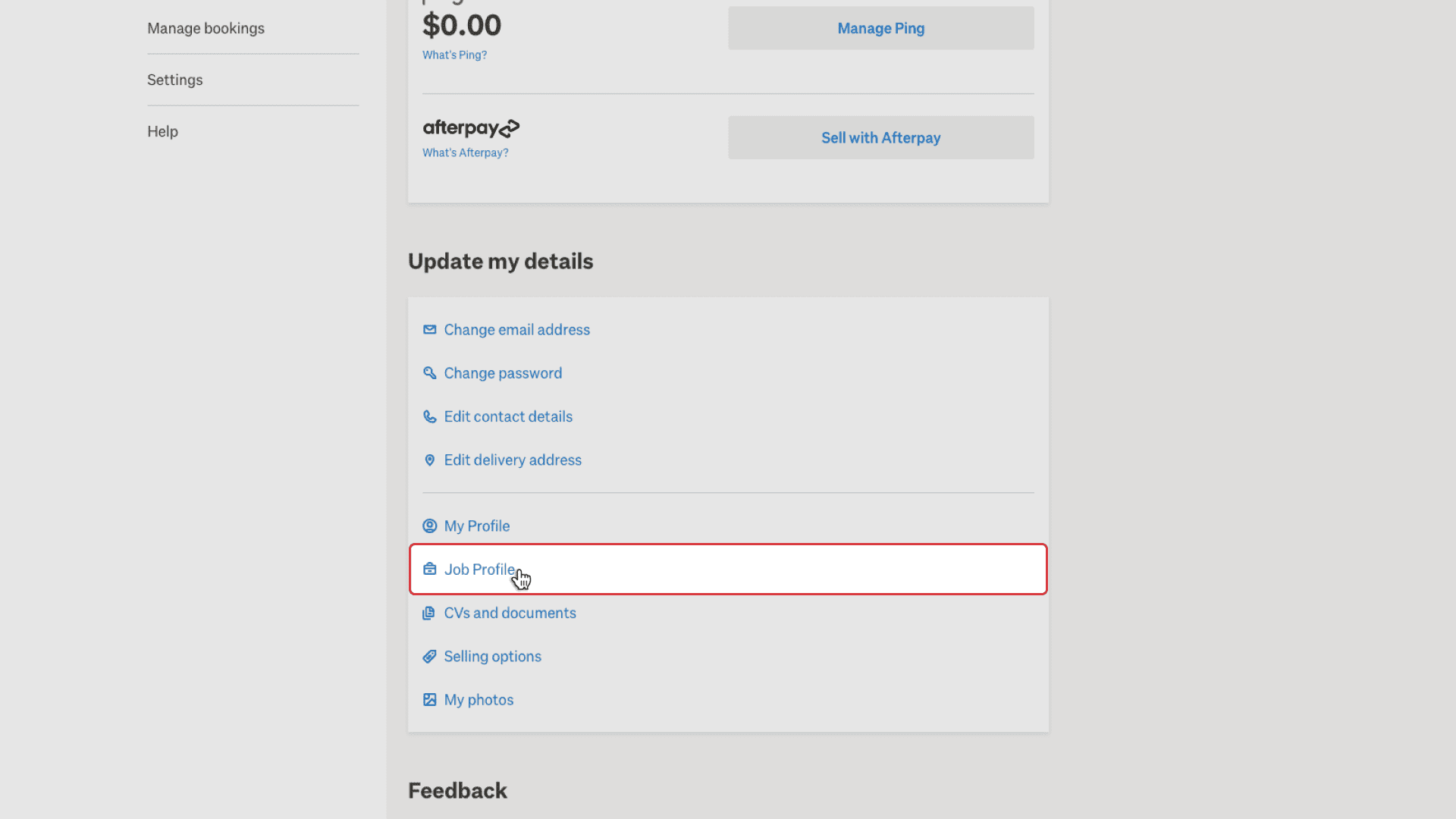 Job Profile Help Trade Me