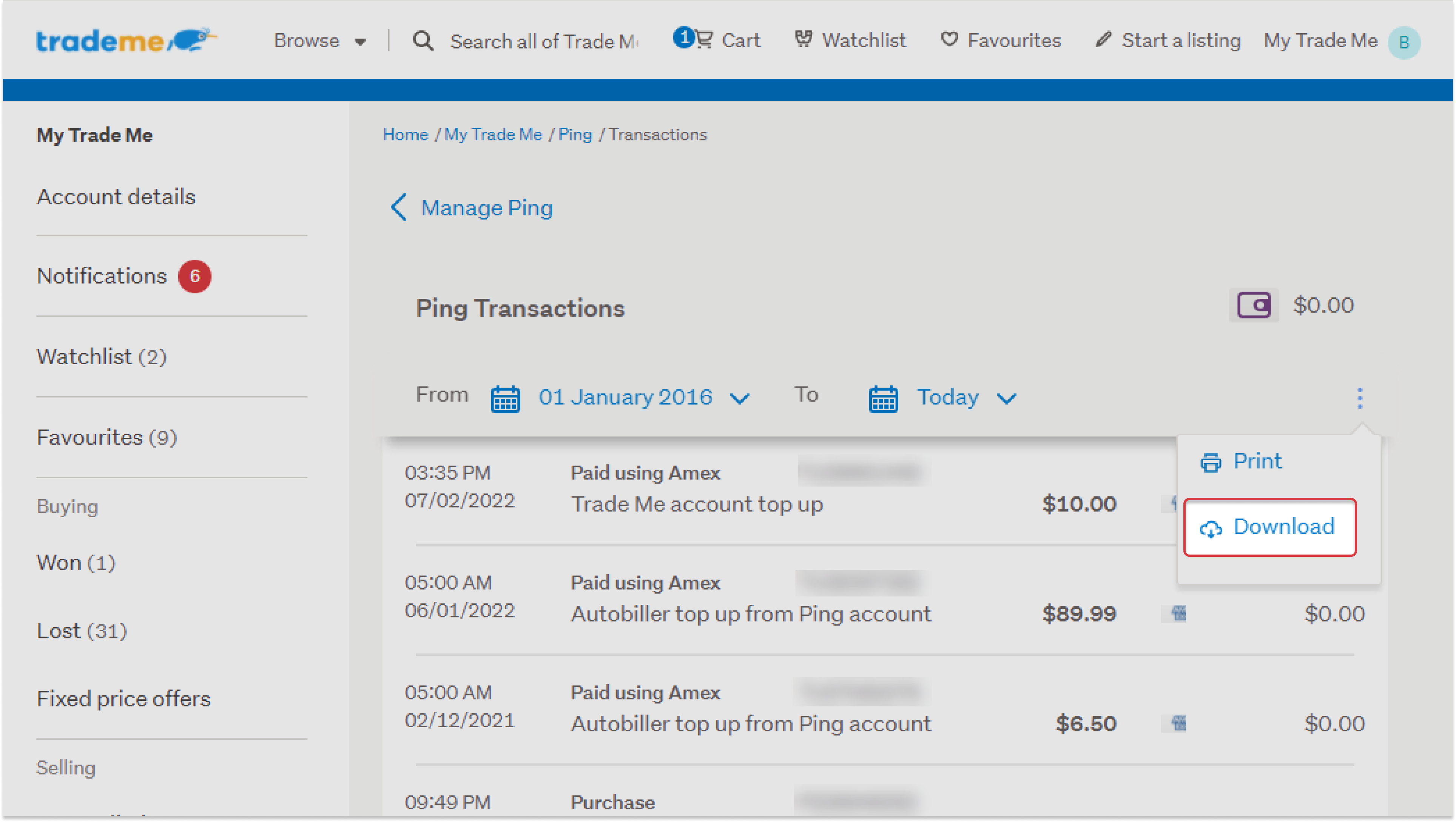export-ping-transactions
